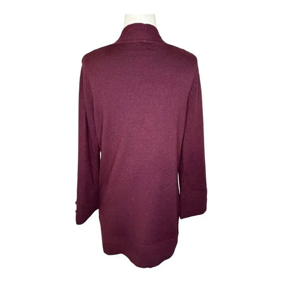 NEW Evolution Women's XS Red Burgundy Cardigan Sweater‎ Lightweight Knit NWT - Picture 3 of 6
